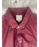 American Eagle Shirt Men&#39;s Large Red/Burgundy Long Sleeve Button Down - $241.12 MXN