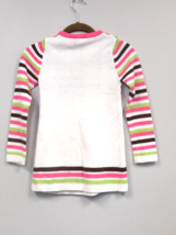 Sugar girls sweater dress with pink green brown stripes Size 6 - $9.89