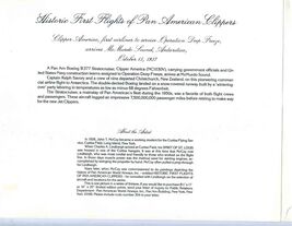 Pan American 1st Class Menu Boeing B377 1st Flight 1957 McMurdo Sound An... - $27.72