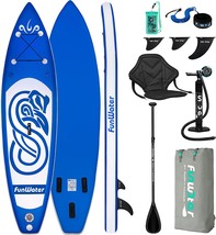 FunWater SUP Inflatable Stand Up Paddle Board 10&#39;x31&#39;&#39;x6&#39;&#39;, Kayak Seat - £209.10 GBP