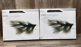 2X Noma Expressions 100 Mini Clear Christmas Lights White Wire New In Th... - $22.75