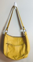 The Sak Leather Hobo Bucket Soft Yellow Leather Purse Shoulder Bag  - $22.77