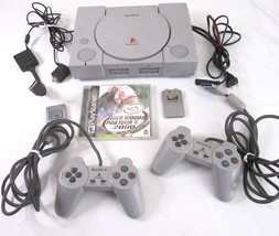 Sony PlayStation 1 Video Game Console PS1  System SCPH-5501 controller set AS IS - $24.75