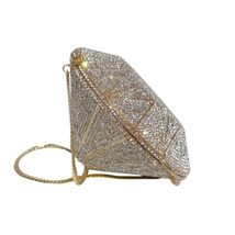 Evening Bag for Women Crystal Purse Diamond Shaped Clutch Bag Rhinestone Clutch  - £93.79 GBP