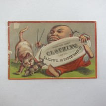 Victorian Trade Card Star Braid Thread Cord Circus Clown Balance on Nose... - $9.99