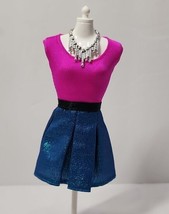 2014 Mattel Barbie Glitter Hair Barbie CLG18 - Dress &amp; Necklace Only - $6.89