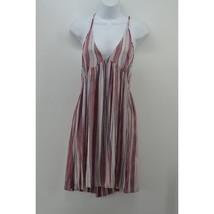 Her entire name says grace clothing dress size small Striped Red orange ... - $12.65