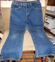 Woman&#39;s Jeans Lee  32 x 26 Straight Leg 10&quot; Rise Blue 244W - £18.31 GBP