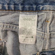 Carhartt B17-DST Men's 40×32 Blue Cotton Denim Jeans Measured Size 38×31 image 5