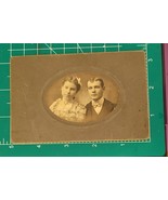 Antique Victorian Cabinet Card Photo Couple - £11.02 GBP