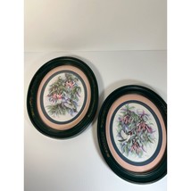 VTG Homeco Home Interiors Green Oval Frame Hummingbirds Print Don Kent 1994 - £18.59 GBP