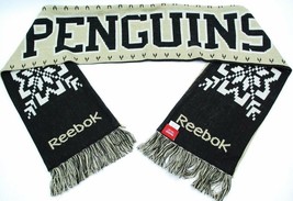 Reebok Pittsburgh Penguins Face Off NHL Hockey Team Knit Scarf Home - £14.89 GBP
