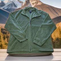 Winchester Full Zip Fleece Jacket Mens Size XL Outdoor Hunting Olive Green - $29.70