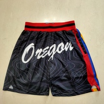 Portland Trail Blazers Vintage Stitched Black Oregon Basketball Shorts - £31.37 GBP