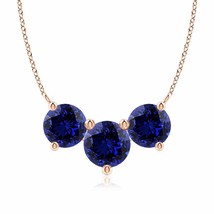 ANGARA Lab-Grown Sapphire Pendant Necklace for Women in 14K Gold (8mm,2.2 Ct) - £1,694.25 GBP