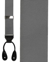 &quot;Grey Grosgraine Ribbon II&quot; Suspenders - £63.80 GBP
