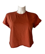 Wild Fable Short Sleeve Cotton Crop Top Brown Terracotta Junior Size L R... - €5,44 EUR