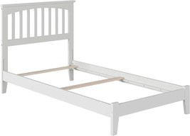 White Twin Xl Afi Mission Traditional Bed With Open Footboard And Turbo Charger. - £282.12 GBP