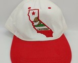 California Republic Bear Star Logo white/Red Baseball  Adjustable Strap ... - £3.76 GBP