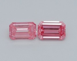 0.43 PINK EMERALD Pair VS1 IGI Certified Lab Grown CVD Diamond for Earring - $504.00