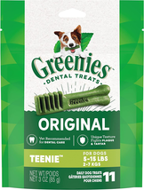 Original Teenie Natural Dental Care Dog Treats, 3 Oz. Pack (11 Treats) - £7.02 GBP