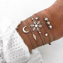 Bohemian Star Moon Snowflake Opal Bracelet Set - £15.14 GBP