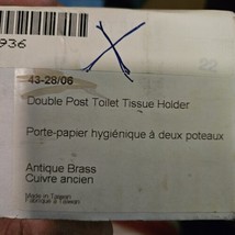 NEWPORT BRASS Double Post Toilet Tissue Holder in Antique Brass  43-28/06 - $168.30