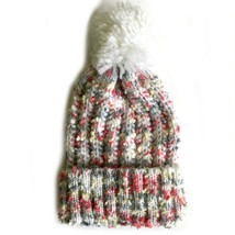 Women&#39;s Junior Knitted Beanie Snow Hat Multicolor Bright Colors Size L/XL NEW - £12.95 GBP