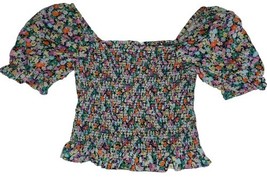 Gap Puff Sleeve Smocked Peplum Top Size XXL - $513.39 MXN