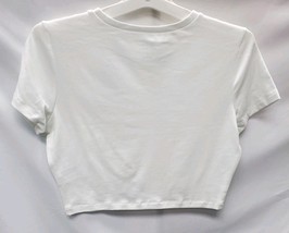 Women's Large White Crew Neck Crop Top T-shirt Wild Fable  image 2