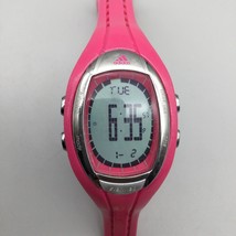 Adidas Watch Women 31mm Silver Tone Pink Digital Day Date New Battery - $29.69