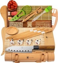 Complete 20 Piece Sushi Making Set Kit for Beginners Pros with 2 Mats Rice Bazoo - £49.25 GBP