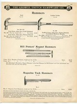 The George Tritch Hardware Co Tack Hammers &amp; Magnet Hammers Catalog Page 1902 - £14.24 GBP