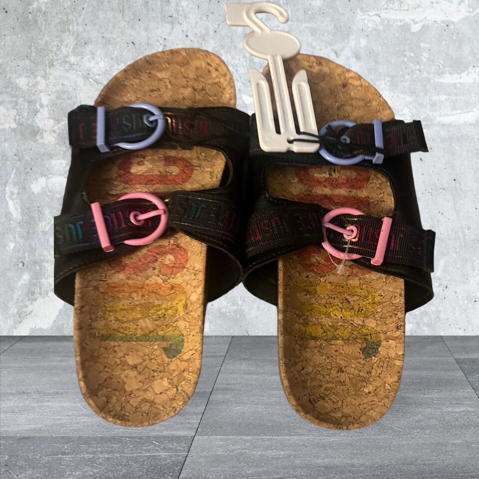 Justice Size 4 Rainbow Sandles/ Girls Shoes New With Tags - $3.89