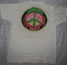 Fruit of the Loom Mens L USA Hawaii T Shirt Vintage Peace Sign - £19.77 GBP