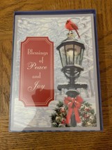 Box Of Christmas Cards W Envelopes &quot;Blessings Of Peace &amp; Joy&quot; NEW-SHIPS N 24 HRS - £16.73 GBP