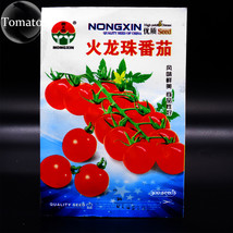 Fire Dragon Ball' Bright Red Truss Cherry Tomato Organic Seeds Original Pack 300 - $7.89
