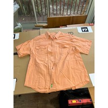 Covington 2XL Orange Button Down Shirt, Men&#39;s Casual Shirt, Short Sleeve... - $9.90