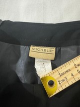 Vintage Michele Women's Black Rear Zipper & Slit Pull-On Pencil Skirt Waist 27" image 3