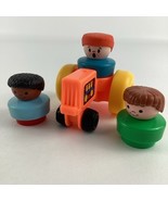 Fisher Price Little People Orange Farm Tractor Chunky Figures Lot Vintag... - $38.93 CAD