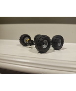Lego 37x18R WHEEL LOT OF 4 Tires/Wheels 55982c04 -LIGHT BLUISH GRAY - $3.95