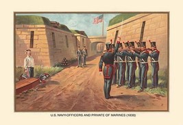 Officers and Private of the Marines, 1830 by Werner - Art Print - £17.29 GBP+