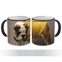 Bulldog Soccer : Gift Mug Pet Animal Puppy Dog Funny Sports Shirt - £12.78 GBP