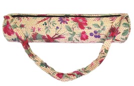 Kantha cotton yoga mat bag, handmade excercise sport carrier bag shoulder strap - £17.51 GBP