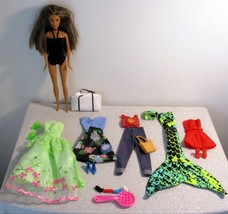 Brown Barbie w/Brown Hair, Green Eyes, Black Choker Ensemble Collection - $16.95