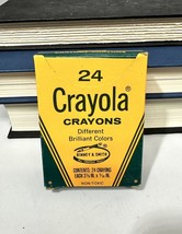VTG Binney &amp; Smith Crayola Crayons 24 Pack Brilliant Colors School Home Crafts - £13.19 GBP