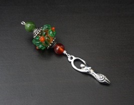 Jade and Carnelian Emerald Fire Birth Goddess Blessingway bead - Mother Blessing - £12.78 GBP