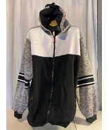 The North Pole Men&#39;s Full Zippered Hoodie Black/White Grey Size 5 X - $33.83 CAD