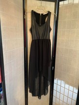 EUC Malloy Black Dress Sheer Layer Skirt Size Medium - £11.07 GBP