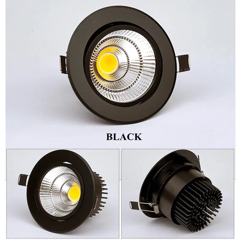 Dimmable AC110V 220V 5W 7W 9W 12W 15W 18W LED Downlights COB Recessed Ceiling La - £129.21 GBP